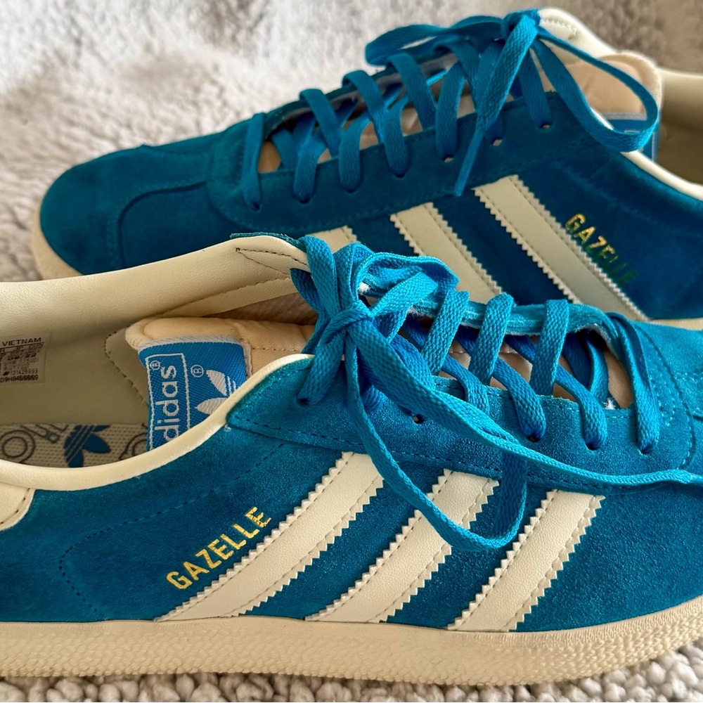 adidas Gazelle Men’s Suede Sneakers - Teal/White